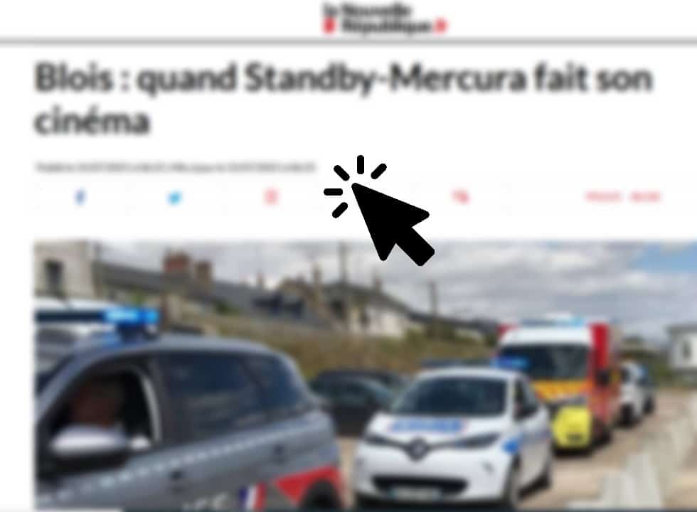 Article de la nouvelle république sur le tournage de Standby- Mercura